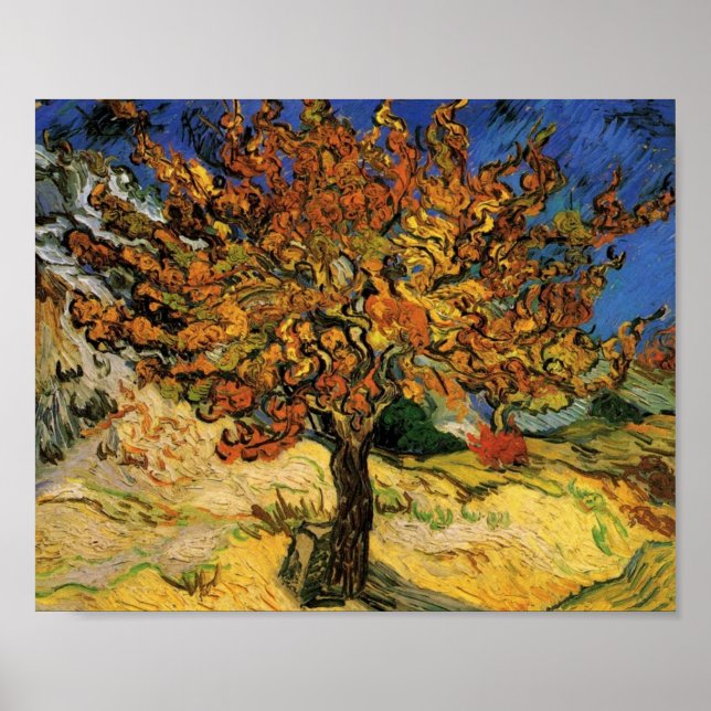 Mulberry Träd (F637) Van Gogh Fine Art Poster (Framsidan)