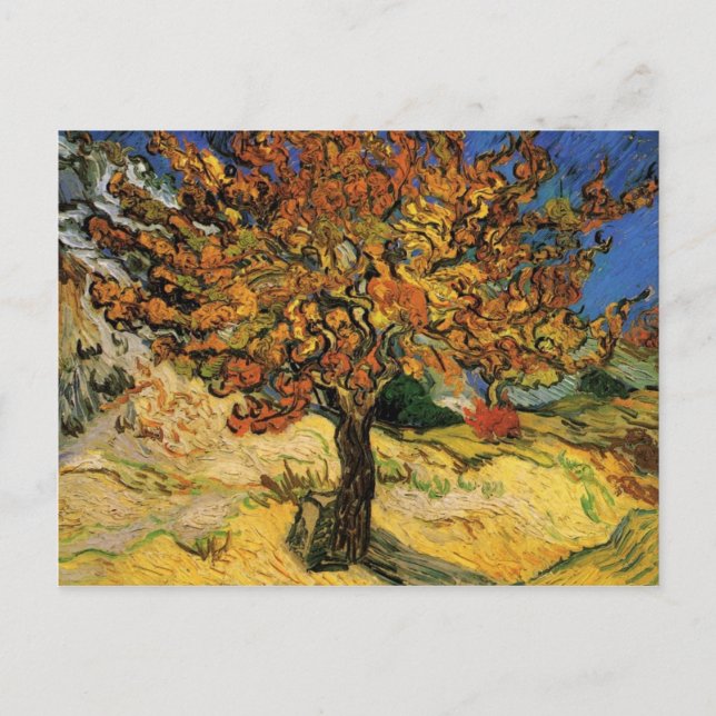 Mulberry Träd (F637) Van Gogh Fine Art Vykort (Framsida)