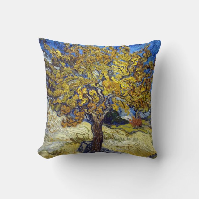 Mulberry Träd. Vincent Van Gogh. Kudde (Framsida)
