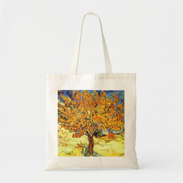 Mulberry Träd, Vincent van Gogh. Vintage konst Tygkasse (Framsidan)