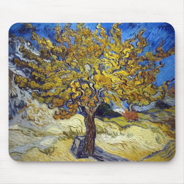 Mulberry Träd, Vincent van Gogh. Vintage Musmatta (Framsidan)