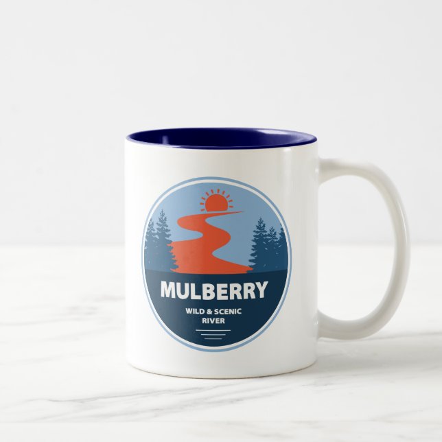 Mulberry Vild and Scenia River, Arkansas Två-Tonad Mugg (Höger)