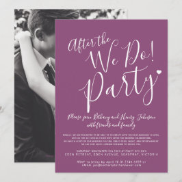 Mulberry vit efter bröllop efter party inbjudningar