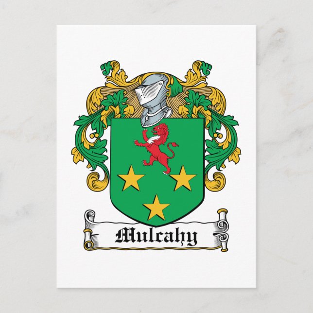 Mulcahy Family Crest Vykort (Framsida)