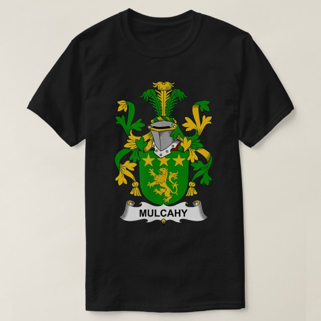 Mulcahy Jackar Arm Family Crest T Shirt (Design framsida)