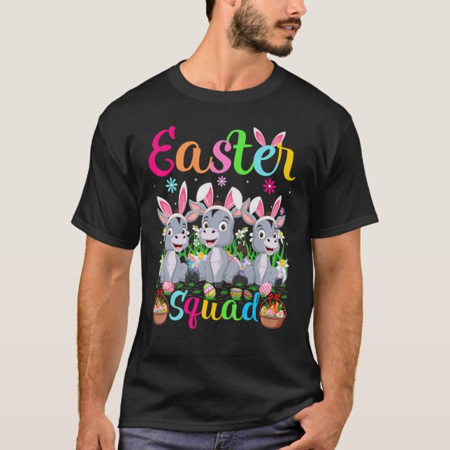 Mule Bunny Ear Påsk Squad Mule Glad påsk T Shirt (Framsida)