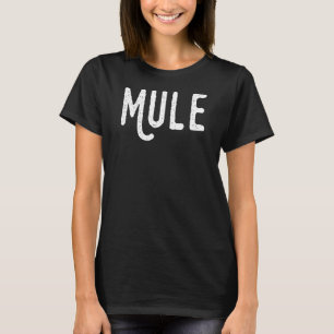 Mule Curved Svan Brev M-djur, nedgraderad mul T Shirt