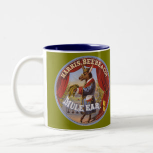 MULE Ear Tobacco Label Två-Tonad Mugg