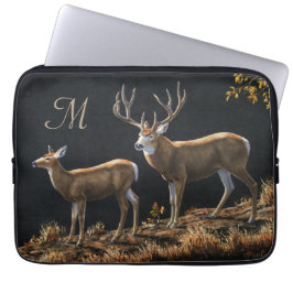 Mule Hjort Buck & Doe Monogram Laptop Sleeve