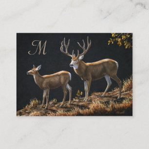 Mule Hjort Buck & Doe Monogram Visitkort