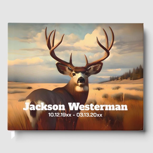 Mule Hjort Buck på Prairie Memorial Gästböcker (Framsida)