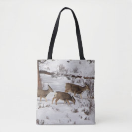 Mule Hjort och Elk Tote Bag Tygkasse