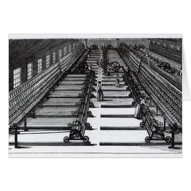 Mule Spinning Hälsningskort (Framsidan Horizontal)