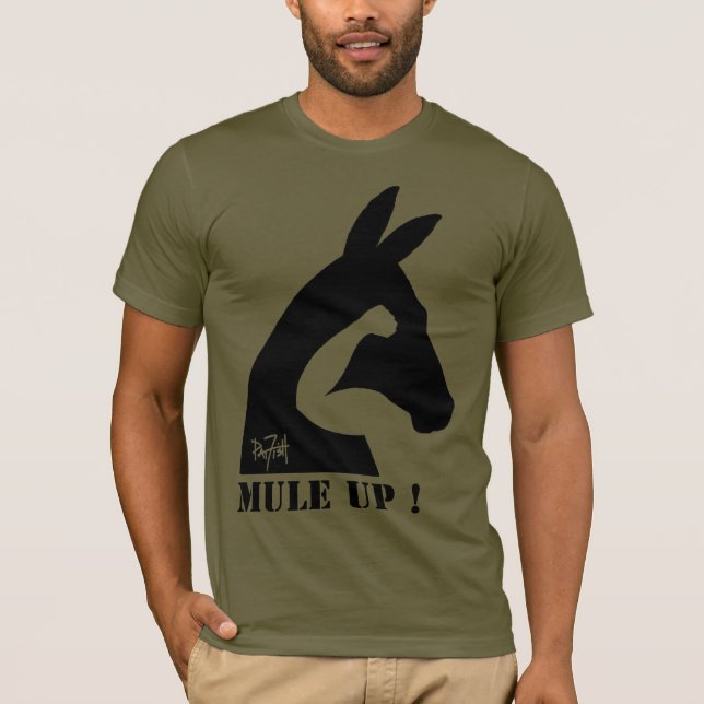 MULE UPP! rider-logotyp T Shirt (Framsida)