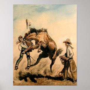 “Mule” Western Art av Will James  Affisch