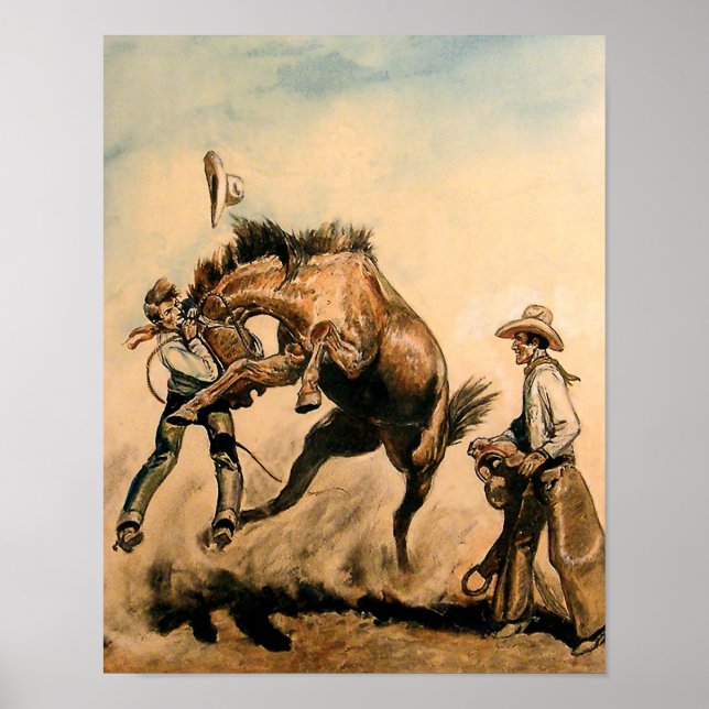 “Mule” Western Art av Will James  Affisch (Framsidan)