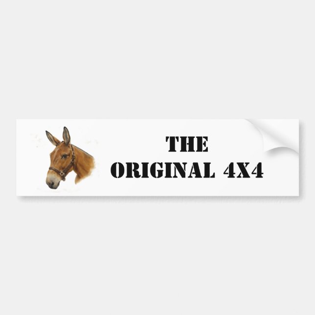 Mulebildekalet för original 4x4 bildekal (Framsidan)