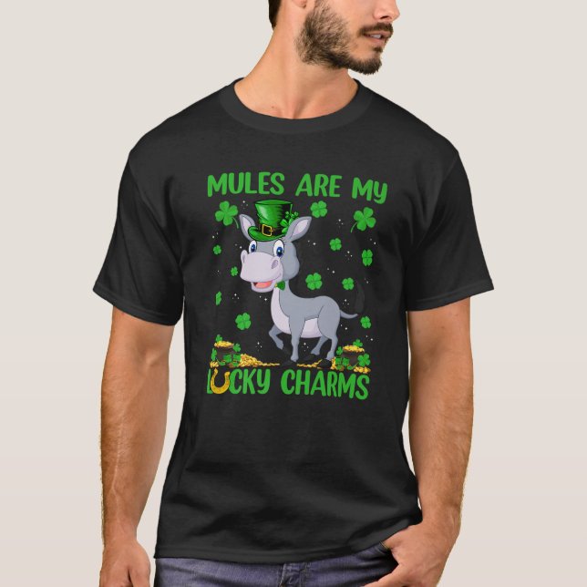 Mules är min Lucky Charms Mule St. Patrick's Day T Shirt (Framsida)