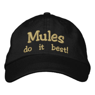Mules gör det bäst! broderad keps