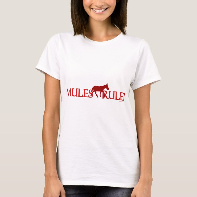 Mules härskar! Silhouette Tee (Framsida)