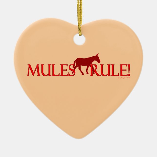Mules härskar Silhouetteminnessaken Julgransprydnad Keramik (Framsidan)