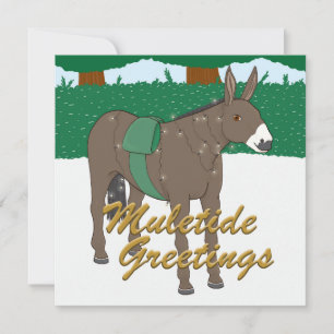 Muletide Hälsning - julkort