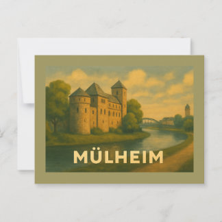 Mülheim Tyskland Stadskonst Vykort