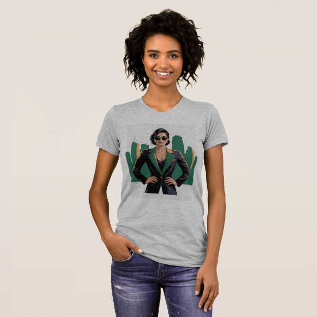 Mulher Chefe Brasileira Boss Lady Camiseta Empoder T Shirt (Hel framsida)