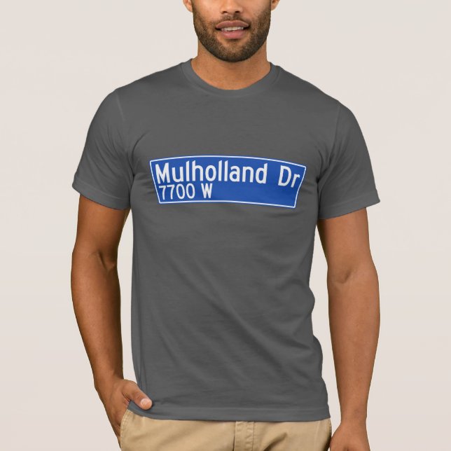 Mulholland drev, Los Angeles, CA-gata undertecknar Tee Shirt (Framsida)