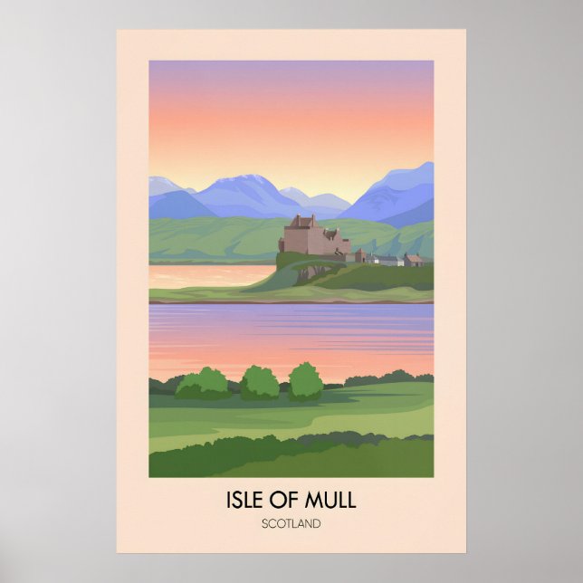 Mull Isle Skottland Resa Affisch (Framsidan)