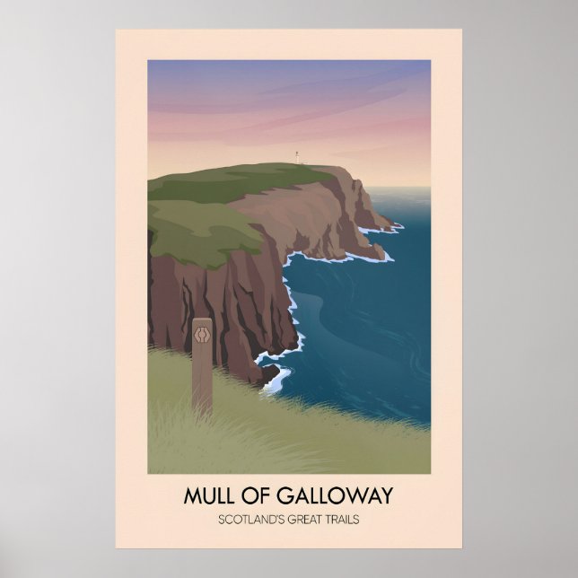 Mull of Galloway Scotlands Great Trails Affisch (Framsidan)