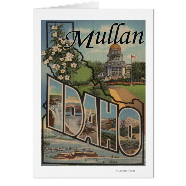 Mullan, IdahoLarge Brev ScenesMullan, ID Hälsningskort (Framsidan)