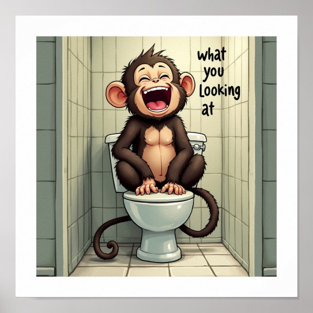 Mullande apa poster (Framsidan)