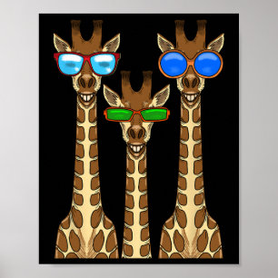 Mullande Giraffes med ungles funny Animal Self Poster