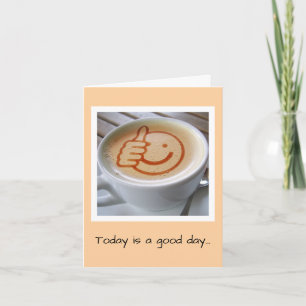 Mullande kaffefödelsekort kort