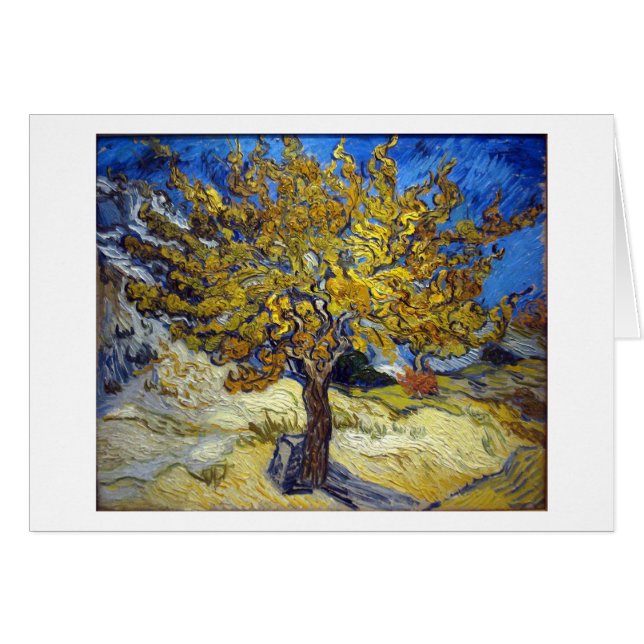 Mullbärsträdet, Vincent van Gogh. Vintage Hälsningskort (Framsidan Horizontal)