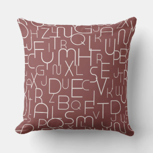 Mullberry Brick Alphabet Brev Animal Pillow Kudde