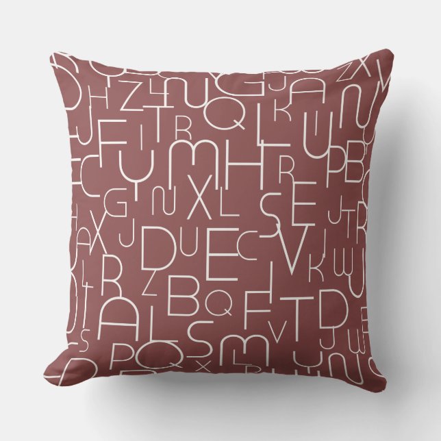 Mullberry Brick Alphabet Brev Animal Pillow Kudde (Framsida)