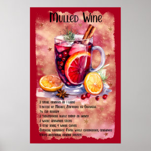 Mulled vin recept jul party pub poster