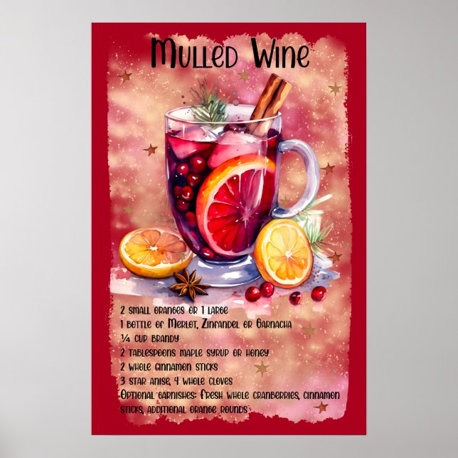 Mulled vin recept jul party pub poster (Framsidan)