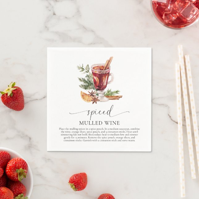 Mulled Vin Recipe Kit-jul Pappersservett (Insitu)