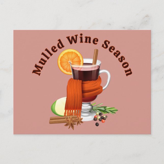 Mulled Vin Season Vykort (Framsida)