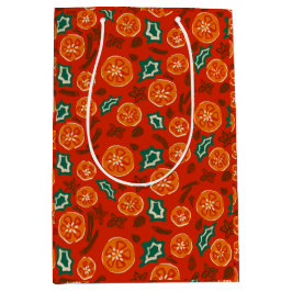 Mulled wine spices, orange slices and holly leaves