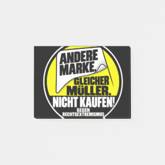 Müller nicht kaufen post-it block