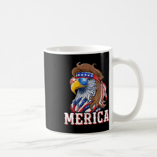 Mullet 4:e juli USA amerikanska Flagga M Kaffemugg (Höger)