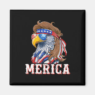 Mullet 4:e juli USA amerikanska Flagga M Magnet
