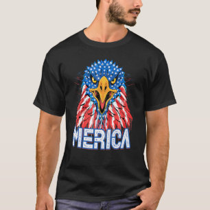 Mullet 4 juli Merica i amerikanska Flagga T Shirt