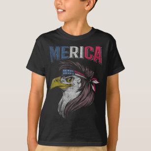 Mullet Eagle American Flagga USA Rednacks Bird 4:e T Shirt