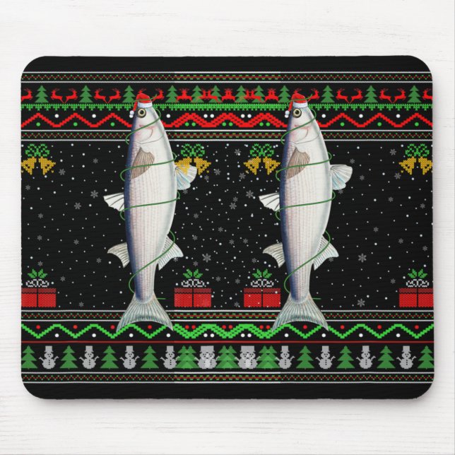Mullet Fish Lover Matching Ugly Mullet Christmas T Musmatta (Framsidan)