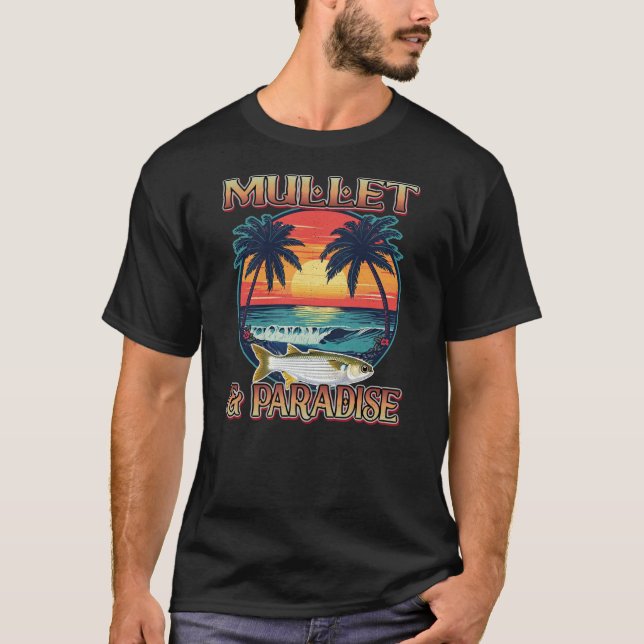 MULLET & PARADISE T SHIRT (Framsida)